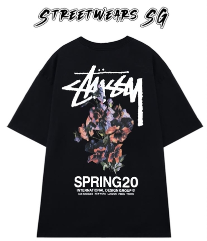 Áo thun Basic Stussy Flower ss20 Tee - Streetwears SG - STU-18