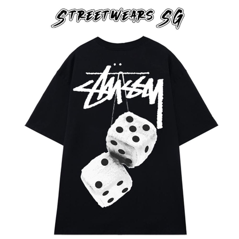 [Premium] Áo thun Unisex Stüssy Xúc Xắc Màu Sắc Hồng