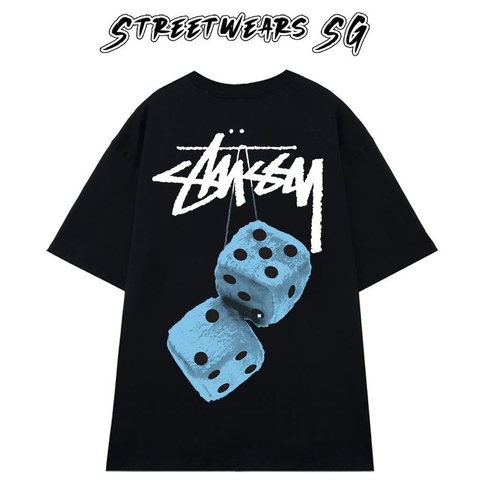 [Premium] Áo thun Unisex Stüssy Xúc Xắc Màu Sắc Xanh Dương
