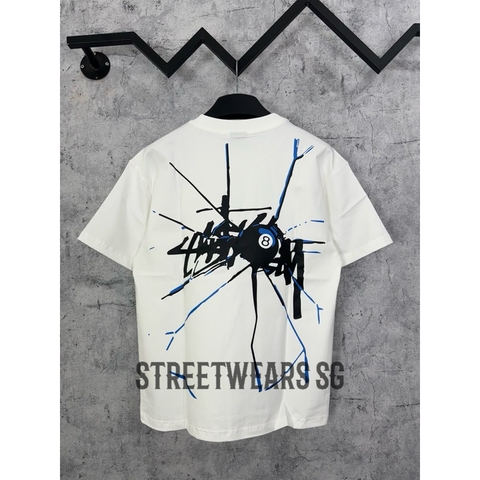 [Ảnh Thật] Áo thun Stussy nhện màu trắng cotton form rộng - Streetwears SG