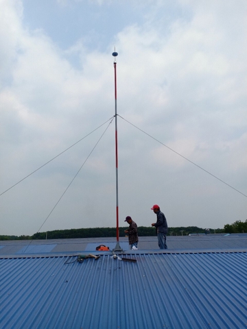 Chống sét nhà xưởng, chống sét nhà mái tôn, chống sét nhà khung thép