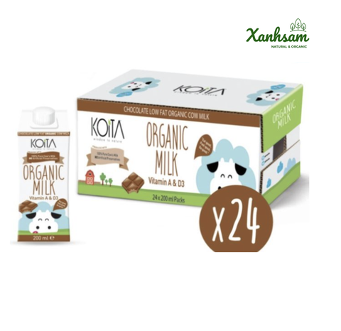 Thùng sữa hữu cơ Koita Socola 24 thùng