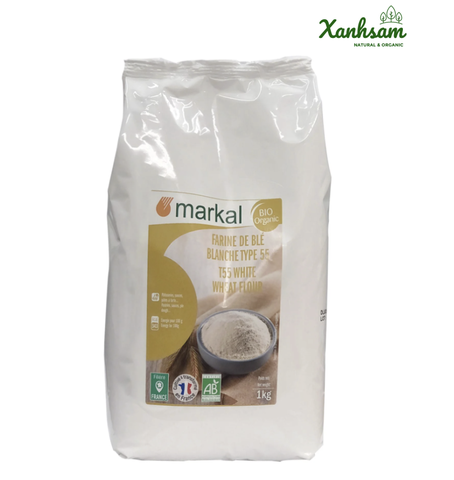 Bột mì TRẮNG ĐA DỤNG hữu cơ T55 - EU Organic - Markal Pháp - 1kg