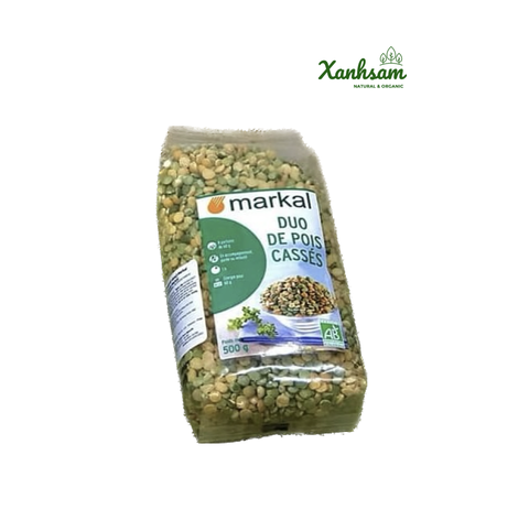 Đậu HÀ LAN xanh vàng hữu cơ - EU Organic - Marka - Pháp - 500gr