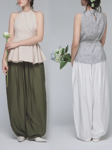 Seleen, Quần đũi tơ lưng chun buộc dây dáng tròn đuôi bo ống rộng, WB0118