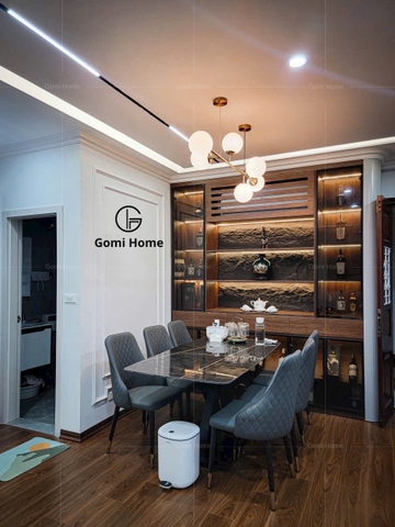 Bộ Bàn Ăn Chân Đan + 6 Ghế Sheraton