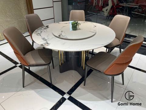 Bộ Bàn Ăn Tròn Xoay ( Đá Ceramic Cao Cấp  )