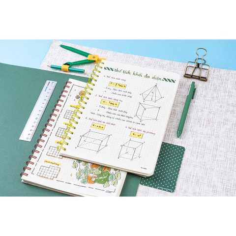 Sổ lò xo kép Caro B5 bìa nhựa 120 trang 100gsm