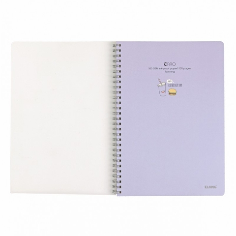Sổ lò xo kép Caro B5 bìa nhựa 120 trang 100gsm