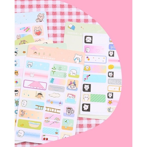 Nhãn dán  Sticker name đánh dấu đồ dùng cá nhân