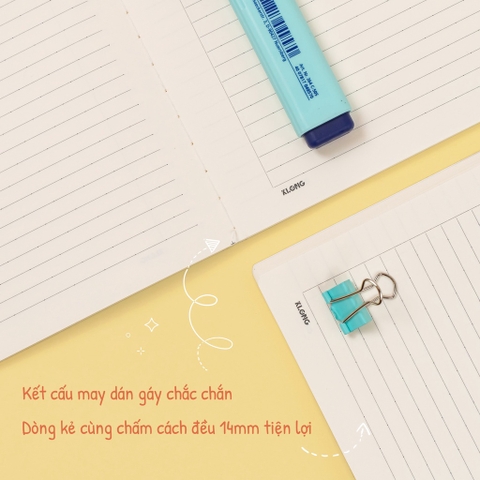 Vở may dán gáy Lined 120 trang B5 MS: 826