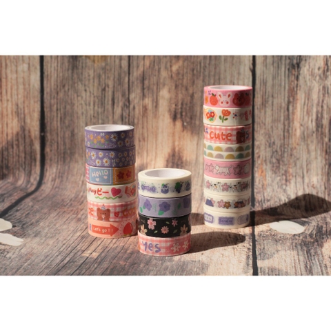 Băng Keo Giấy Trang Trí Washi Tape - SP tự chụp ( Trang Trí Sổ)