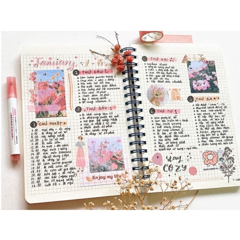 Sổ lò xo kép Caro B5- - 200 trang giấy dày 120gsm