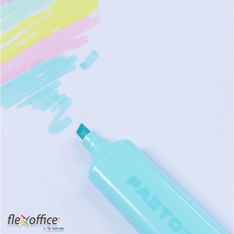 Bút dạ quang màu Pastel Thiên Long Flexoffice Pazto FO-HL009/VN - Rửa được - Không để lại vết khi Photocopy
