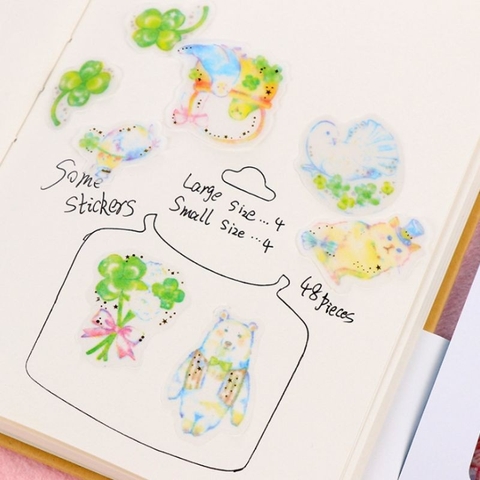Sticker jam jelly gói ( 48 hình ) dán trang trí sổ