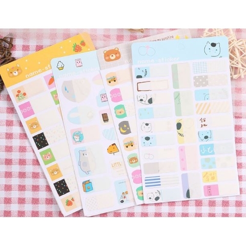 Nhãn dán  Sticker name đánh dấu đồ dùng cá nhân