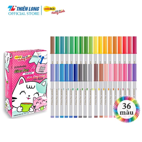 Bút lông màu Fiber Pen Colokit Thiên Long viết nét thanh nét đậm