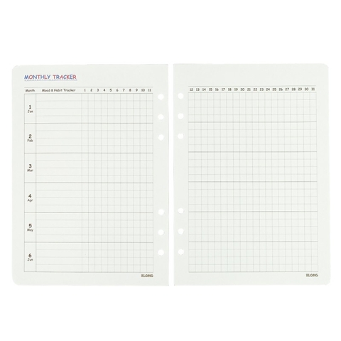Ruột sổ kế hoạch Paper Planner kẹp còng A5 96 trang 120/76; MS: 963