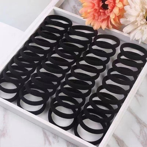 Dây thun cột tóc đen 4cm - Phụ kiện tóc đơn giản, tiện dụng chọn số lượng ở phân loại