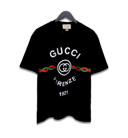 Gucci Mouth Print T-Shirt Black | Hangau.Vn