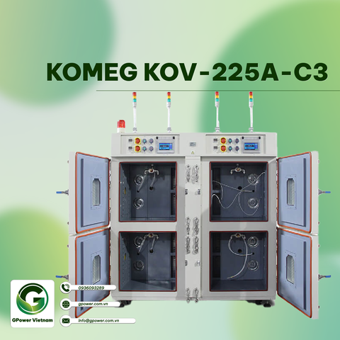 Lò thử nghiệm gia nhiệt pin - Komeg KOV-225A-C3