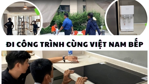 Thực tế công trình bếp từ, lọc nước, quạt trần trọn gói cùng SayHome