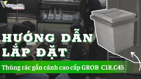 Hướng dẫn lắp đặt thùng rác gắn cánh C1R.C45 GROB mới 2024 | SayHome Review thực tế
