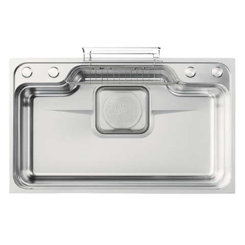 Chậu rửa chén bát 1 hố inox 304 B-GEM BG - 7848AMC 78cm - Chính hãng
