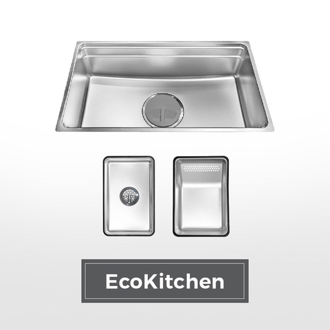Chậu rửa chén 1 hố Inox 304 MALLOCA LINEN MS7643SS - Hàng chính hãng