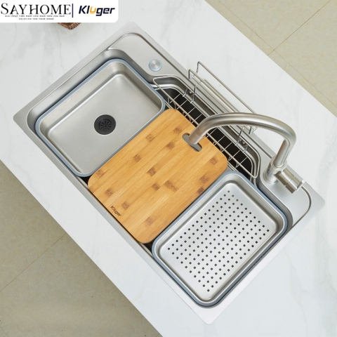 Chậu rửa chén bát 1 hố Nhật Kluger KF8248FS Plus - Hàng chính hãng
