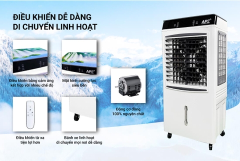 Quạt điều hòa hơi nước APE AP6001R Phím cảm ứng - Số lượng ít