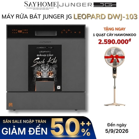 Máy rửa bát JUNGER JG Leopard DWJ-103 12-13 bộ đồ ăn Châu Âu - Hàng chính hãng
