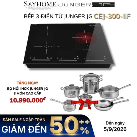 Bếp điện từ 3 vùng nấu JUNGER JG CEJ-300-IIF - Hàng chính hãng