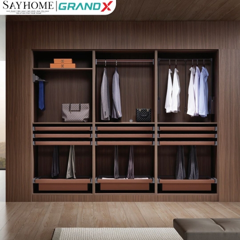 Giá nâng hạ điện GrandX XM.15E-Luxury treo quần áo cao cấp - Hàng chính hãng