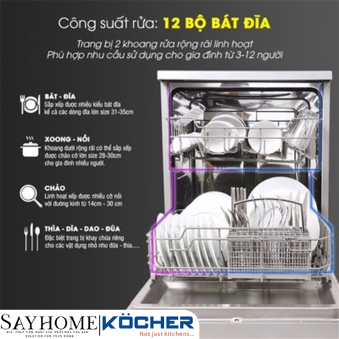 Máy rửa bát Kocher KDEU-8818 tại thành phố Hồ Chí Minh