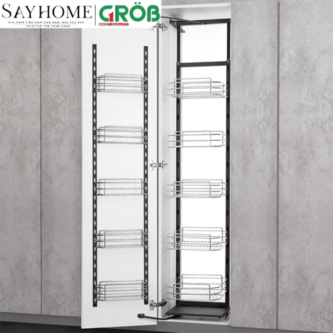 Tủ đồ khô GROB UB-245/260/445S/460S/660S/645S 2-4-6 tầng inox mạ Crom, nan tròn - Hàng chính hãng GROB