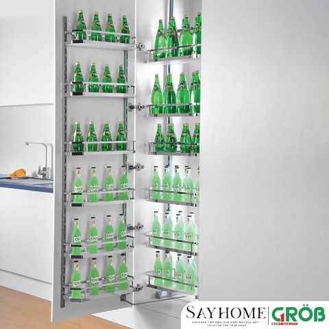Tủ đồ khô GROB GH- 445, GH- 460 4 tầng đa năng inox hộp - Hàng chính hãng GROB