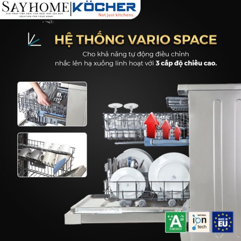 Máy rửa bát Kocher KDEU 8855S7 Series 7 tại thành phố Hồ Chí Minh