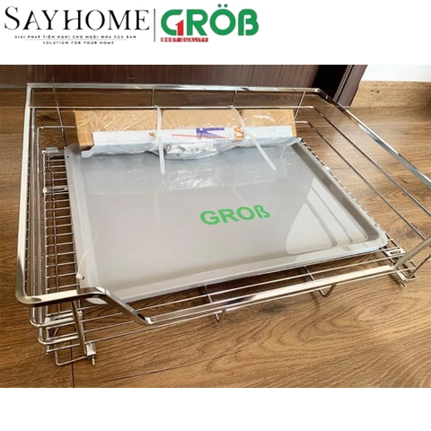 Kệ xoong nồi GROB CS-61/71/75/81/91 inox mạ Crom, nan vuông - Hàng chính hãng GROB