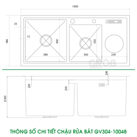 Chậu rửa bát GROB GV304-10048 tại thành phố Hồ Chí Minh
