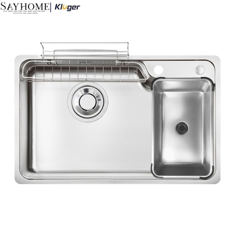 Chậu rửa chén bát 1 hố Nhật Kluger KH8050FS Basic/Plus - Hàng chính hãng