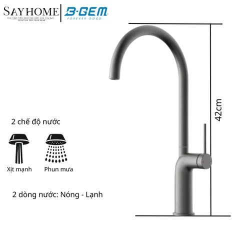 Vòi rửa chén bát B-GEM BG-M003B nóng lạnh cao cấp tại Thành phố Hồ Chí Minh