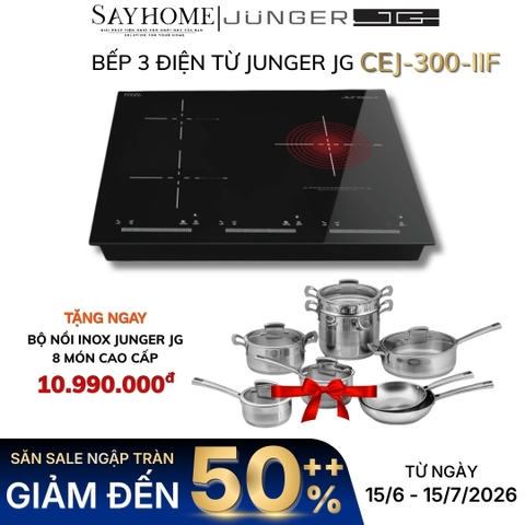 Bếp điện từ 3 vùng nấu JUNGER JG CEJ-300-IIF - Hàng chính hãng