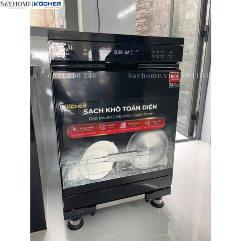 Máy rửa bát Kocher X15B 17 bộ đồ ăn Châu Âu - Bảo hành 3 năm