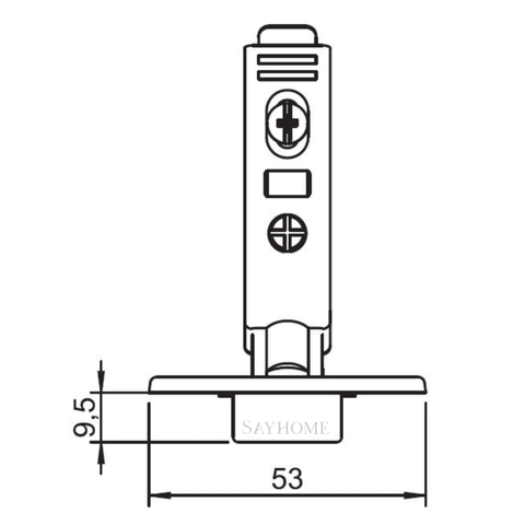 Bản lề thẳng Metalla SM 95º Mini Hafele 311.04.440 - Hàng chính hãng HAFELE