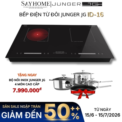 Bếp điện từ đôi JUNGER JG ID-16 - Hàng chính hãng