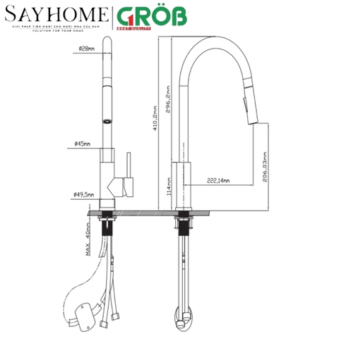 Vòi rút GROB GF-304PC tại thành phố Hồ Chí Minh