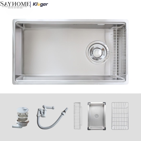 Chậu rửa chén bát 1 hố Nhật Kluger KY8045ST Plus - Hàng chính hãng