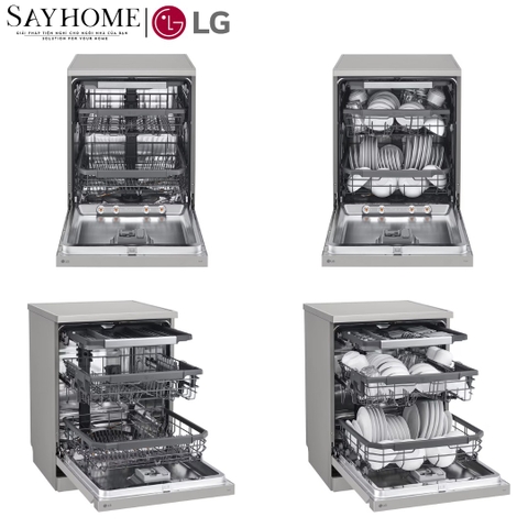 Máy rửa bát LG màu bạc ghi sáng LDT14SVA4.APVPEVN 14 bộ đồ ăn Châu Âu - Bảo hành chính hãng