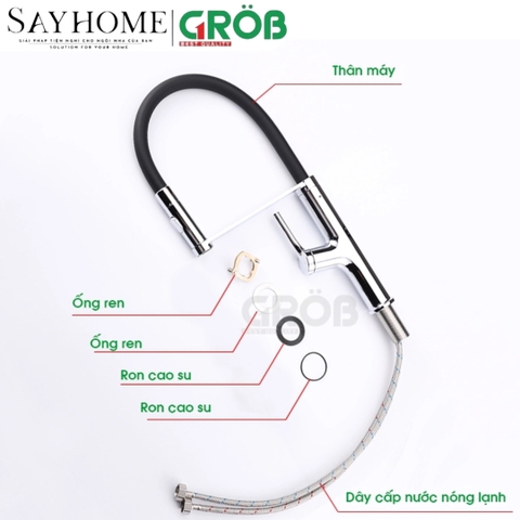 Vòi thân tròn GROB GF304-01 tại thành phố Hồ Chí Minh
